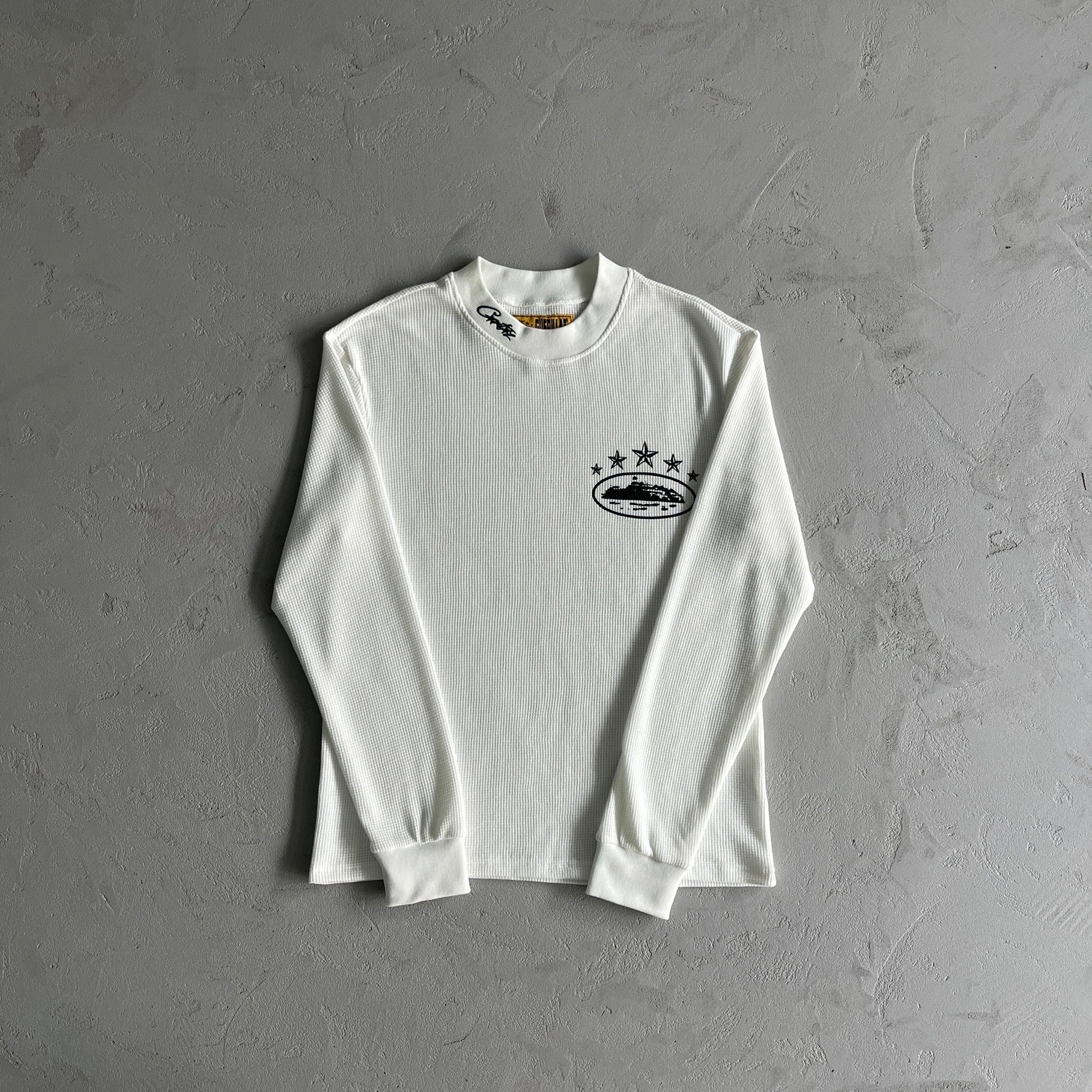 Corteiz White Waffle Longsleeve
