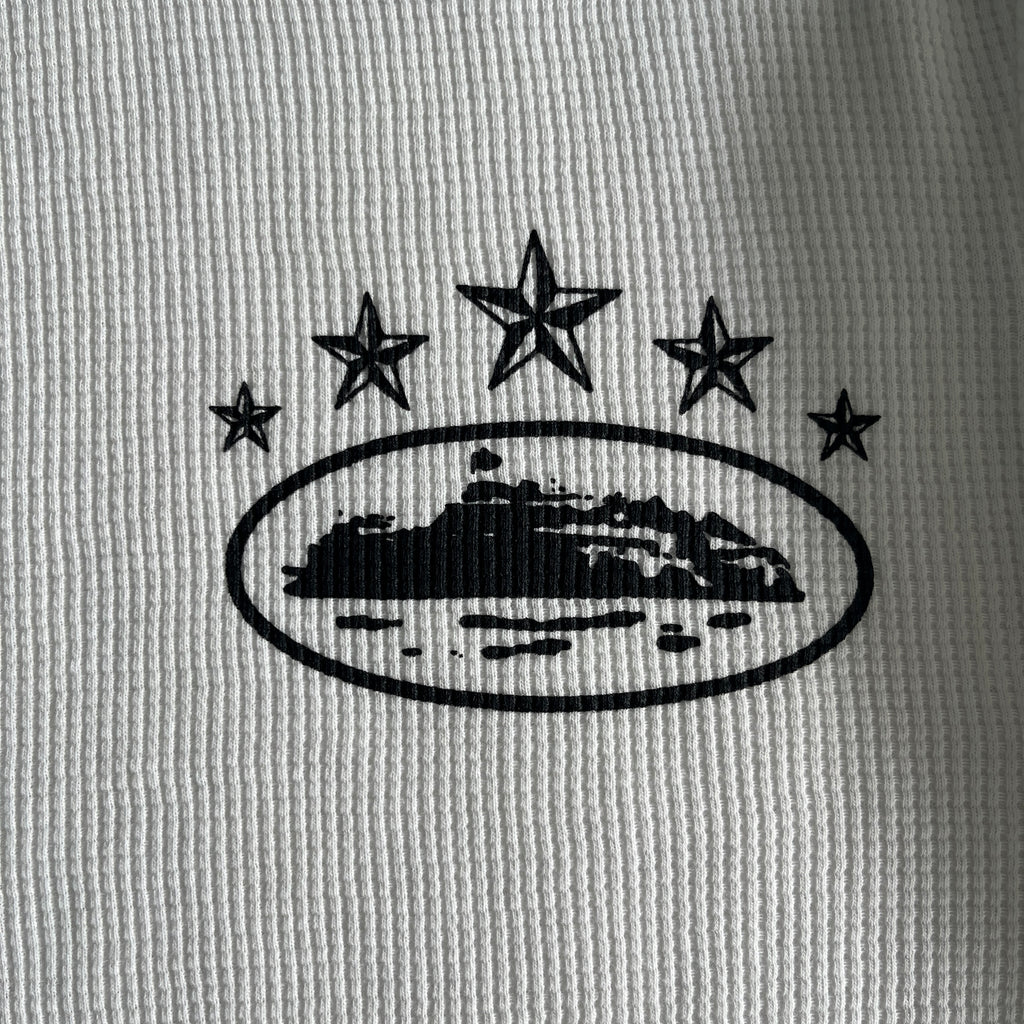 Corteiz White Waffle Longsleeve
