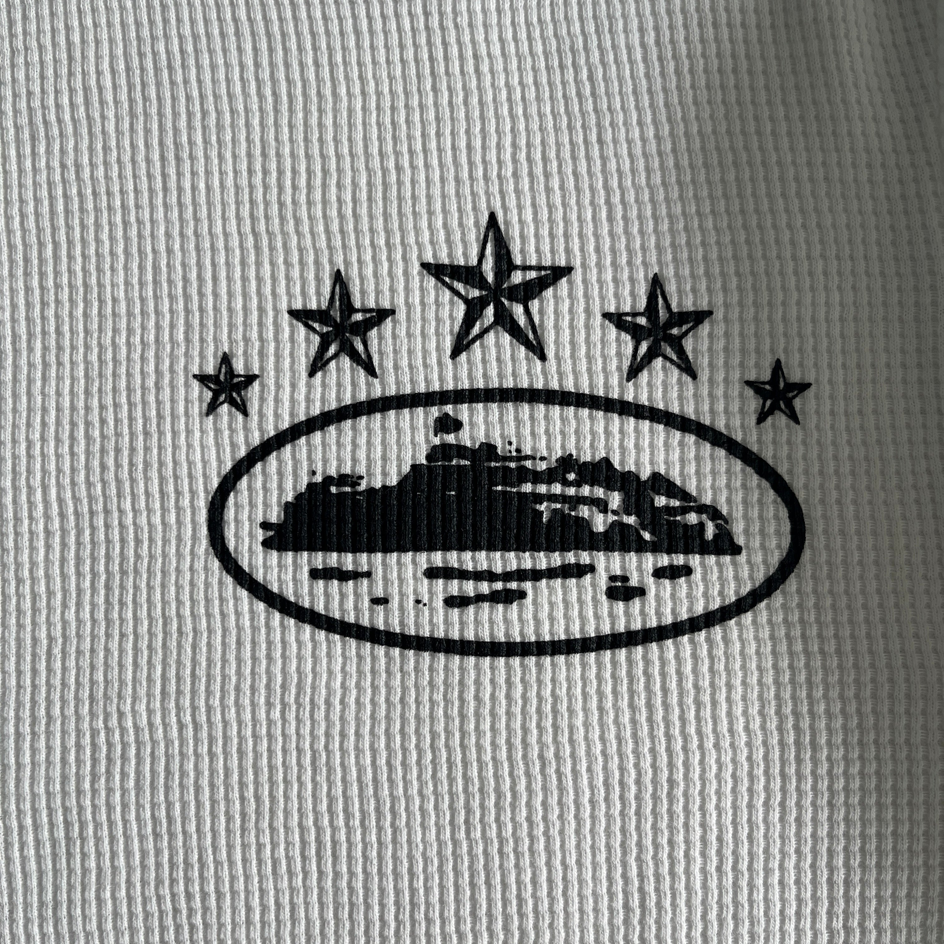 Corteiz White Waffle Longsleeve