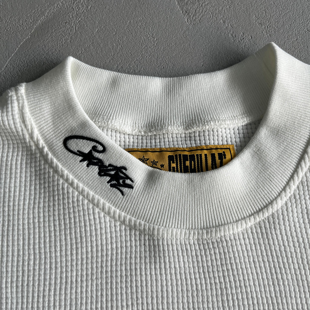 Corteiz White Waffle Longsleeve